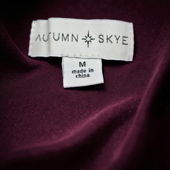 Autumn Skye Purple & Black Colorblock Open Front Cardigan Sweater Women's M - Picture 3 of 10